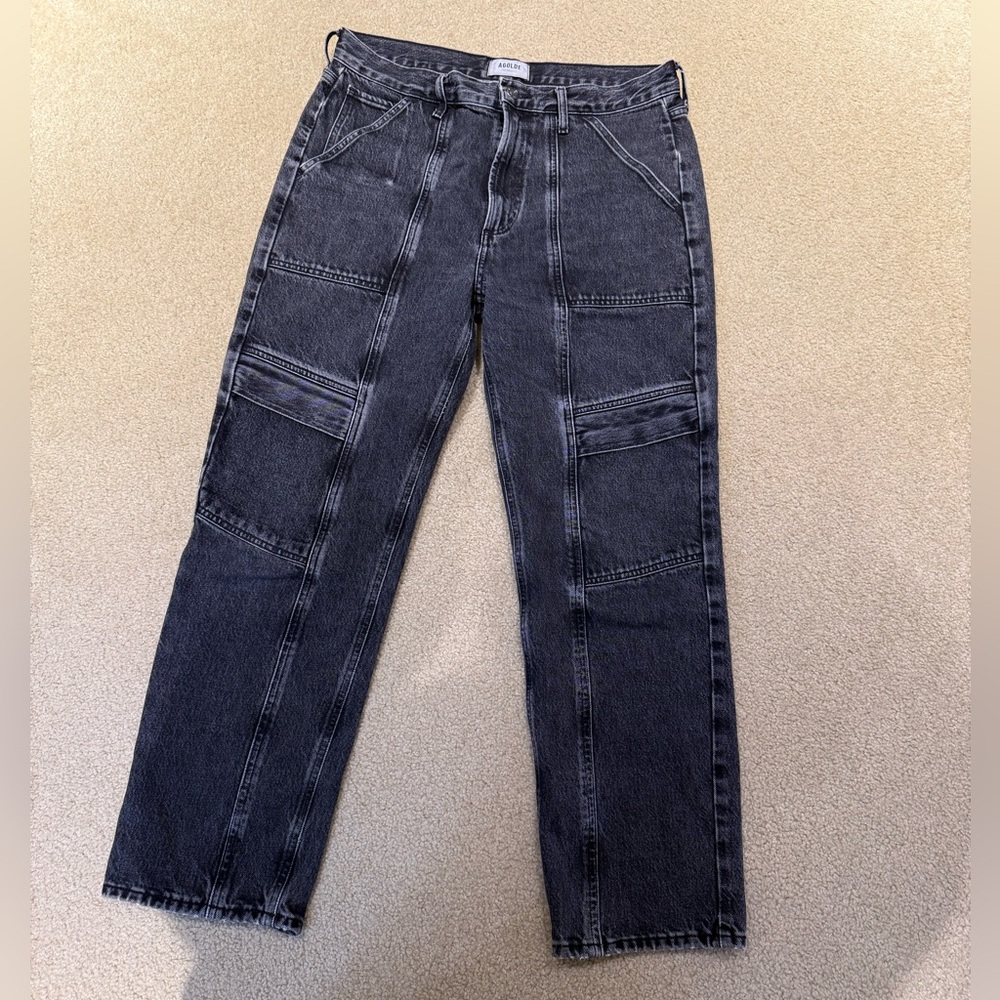 AGOLDE Black Washed Carpenter Jeans